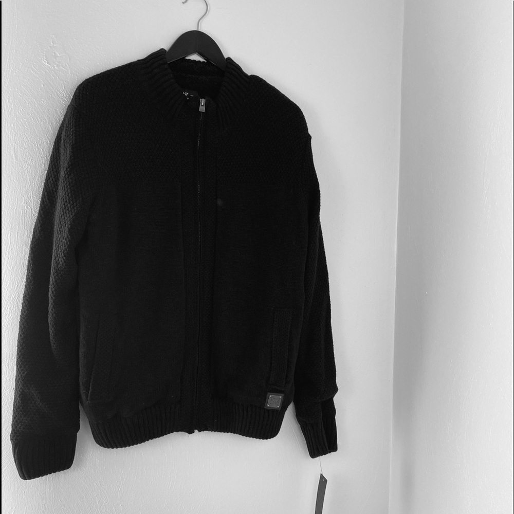 🆕 X-Ray Black Sweater Jacket. Soft & Cozy. Sz. L.